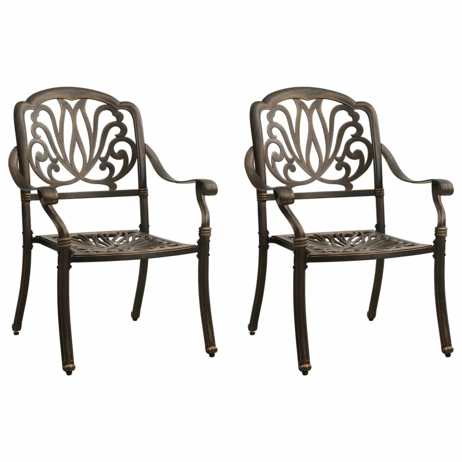 OWSOO 3 Piece Bistro Set Cast Aluminum Bronze