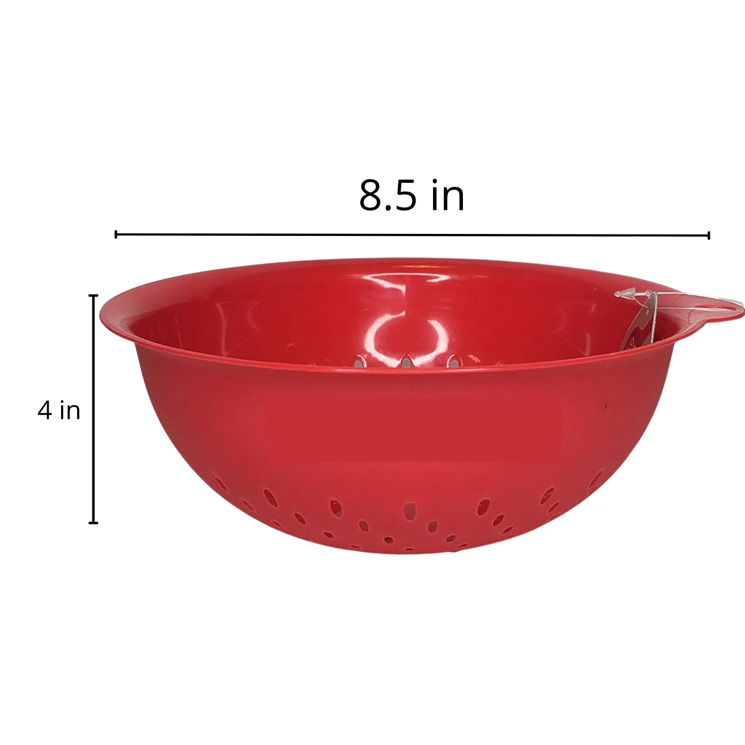 Strainer for Kitchen - Plastic Red Colanders - Food Strainer - 8 in - 2 Pack