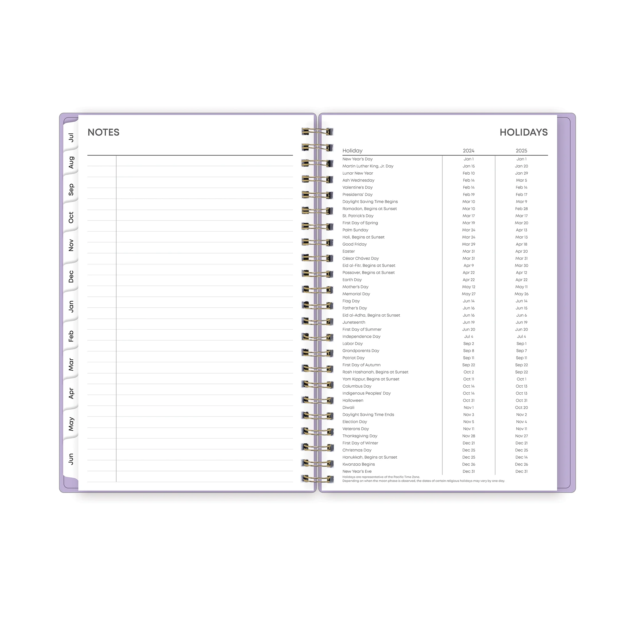 2024-25 Weekly Monthly Planner, 5x8, by Blue Sky, Wisteria