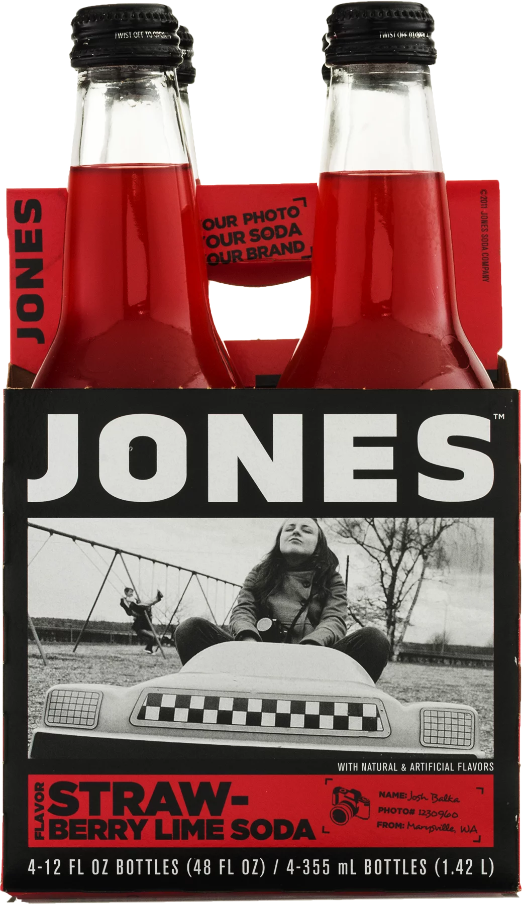 Jones Strawberry Lime Soda, 12 Fl. Oz.