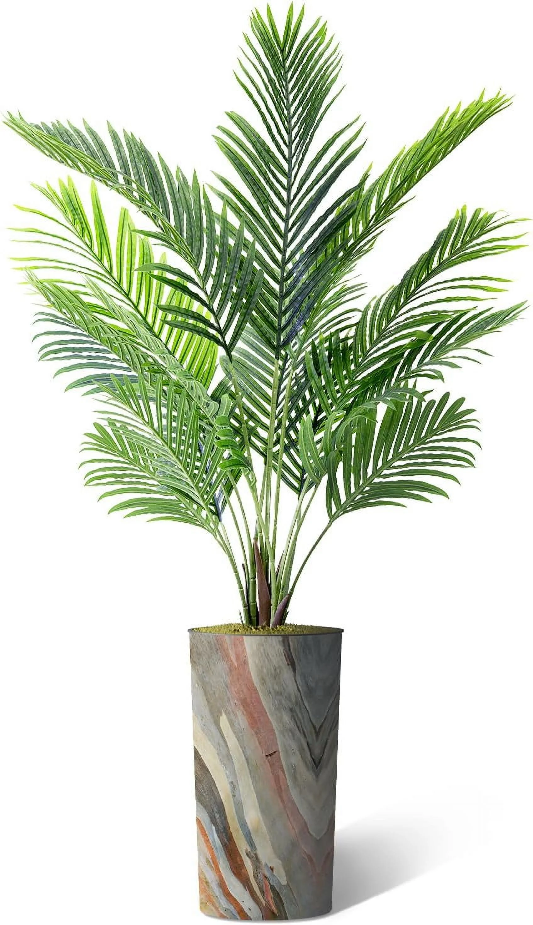 Artificial Tree i Morde Cotemporary Plater, Fake Areca Tropical Palm Silk Tree for Idoor ad Outdoor Home Decoratio - 66