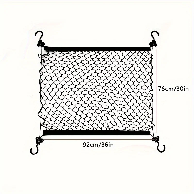 1pc Practical Folding Car Cargo Net, Outdoor Trolley Baffle Net, Beach Car Garden Car Trolley Heavy Duty Nylon Net, 36