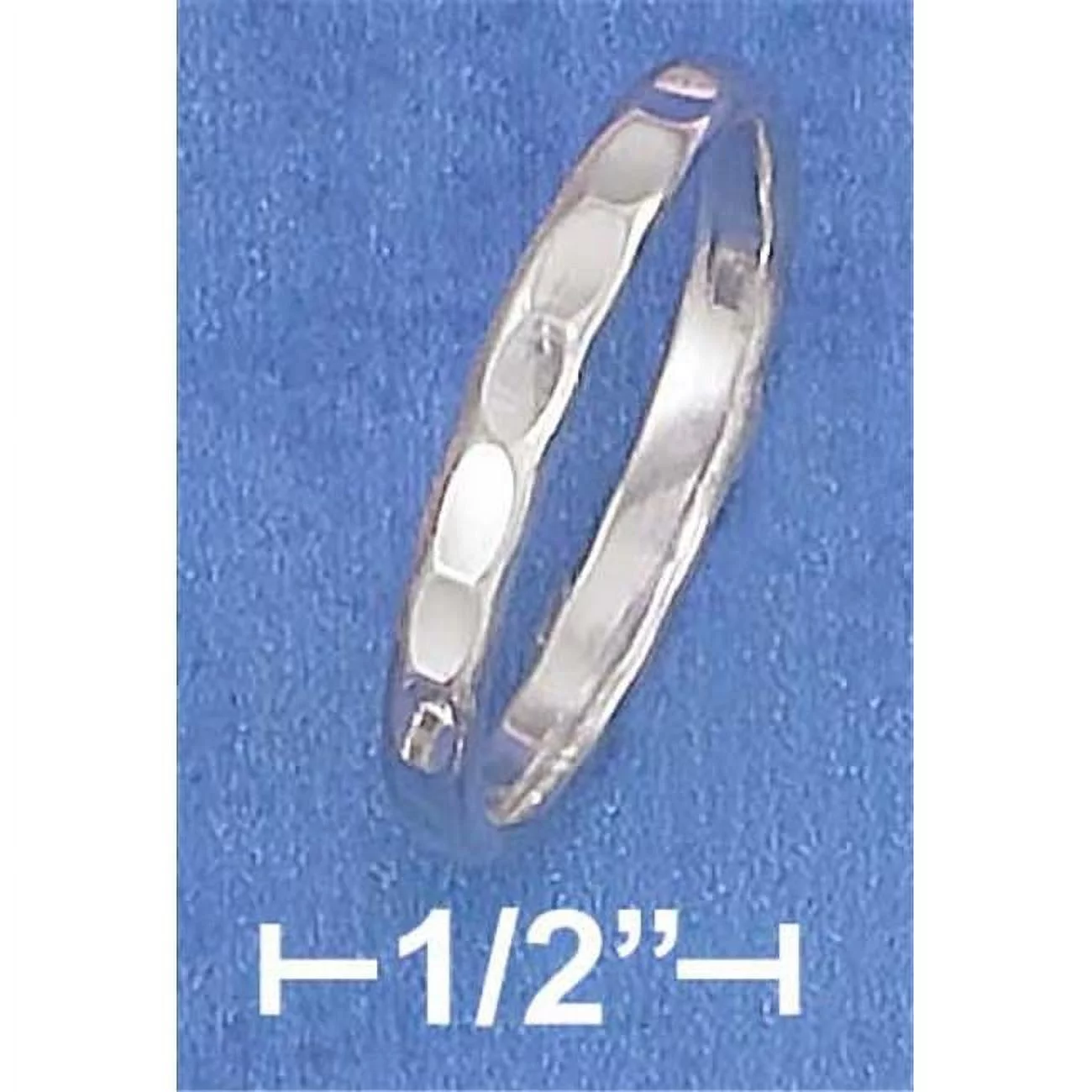 Plum Island Silver SR-2842-08 Sterling Silver 2.5mm Hammered Wedding Band Ring - Size 8