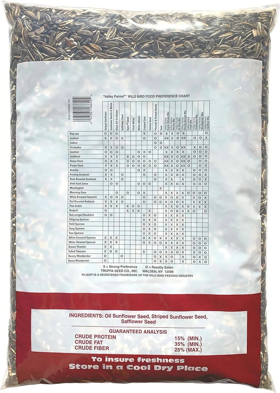 Valley Farms Cardinal Mix Wild Bird Food 10LBS