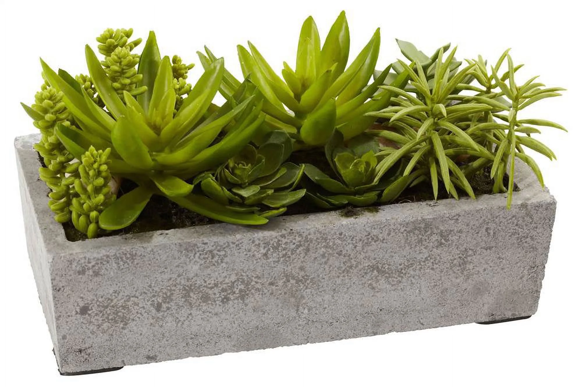 Nearly Natural 4841 Succulent Garden With Concrete Planter