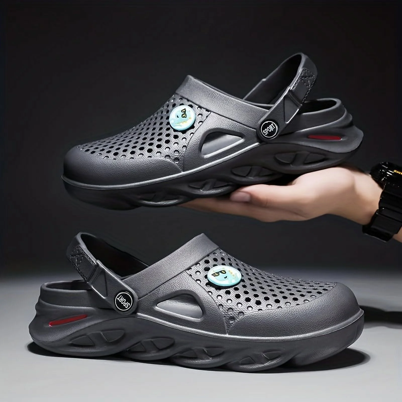 ASWMXR  Men‘s Clogs  Slip-on Closed Toe Sandals  Soft Sole Walking Shoes  Outdoor Garden Shoe Beach Sandals