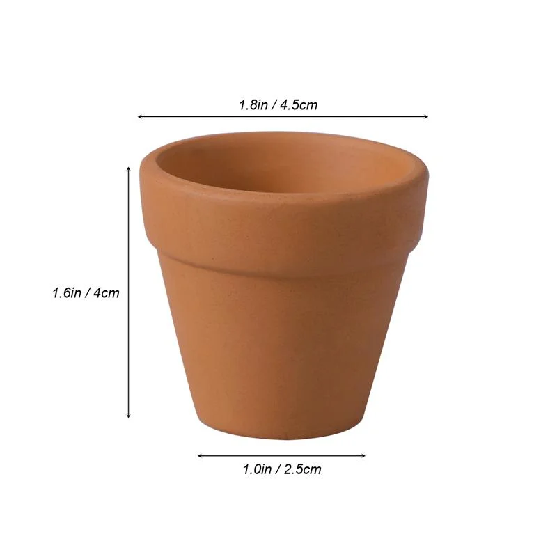 Great Small 10Pcs Mini Terracotta Clay Ceramic Planter Pots  4.5x4cm  Perfect for Succulents  Flowers  Nursery  Garden; Ideal for Craft Projects