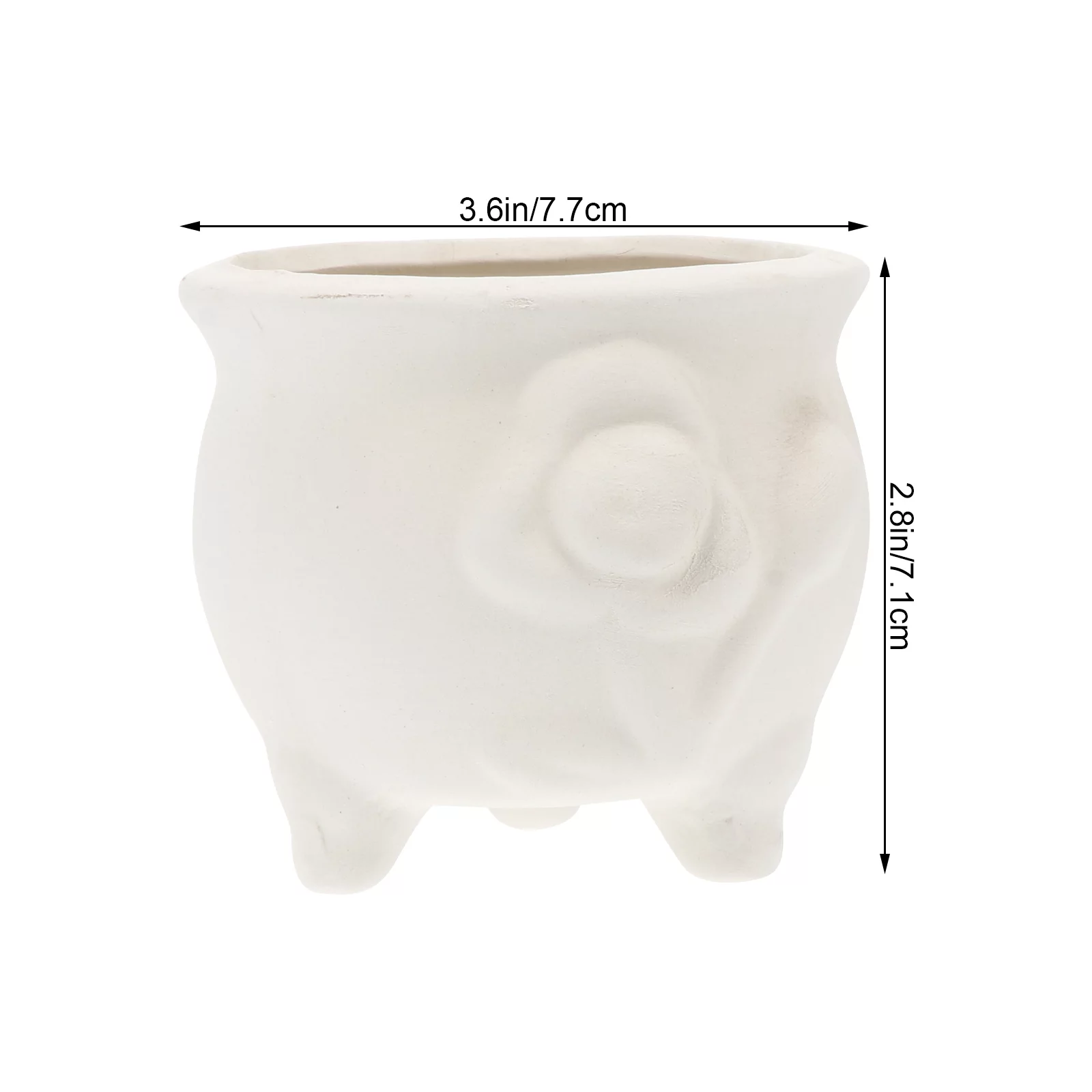 2Pcs DIY Ceramic Flowerpots Paintable Pots Graffiti Garden Planters Kid Toys