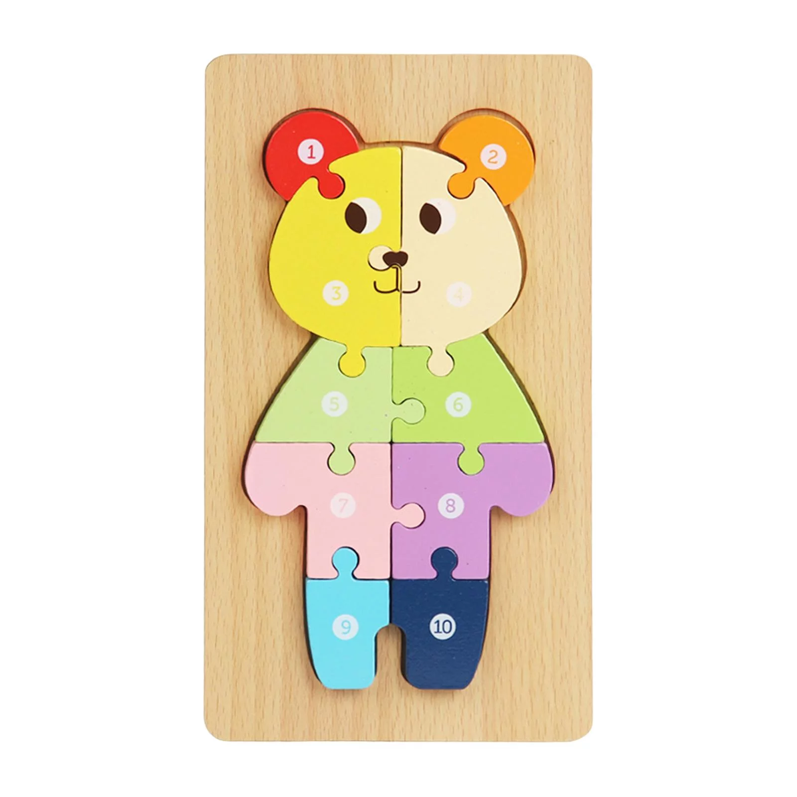 Kids Wooden Puzzle, Early Learning, Fine Motor Skills, Montessori Toys, Kids Playset Toys for Birthday Gifts Bear