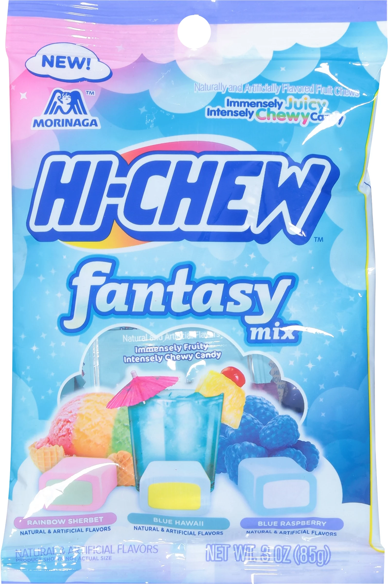 2PK Exclusive Hi-Chew FANTASY Mix - Blue Hawaii, Rainbow Sherbet, Blue Raspberry