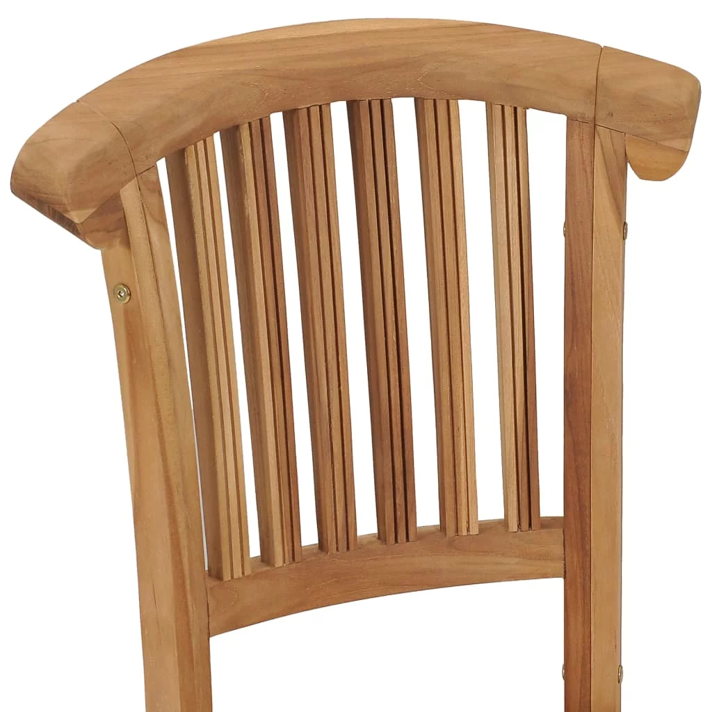 Tomshoo Patio Chairs 2 pcs Solid Teak Wood