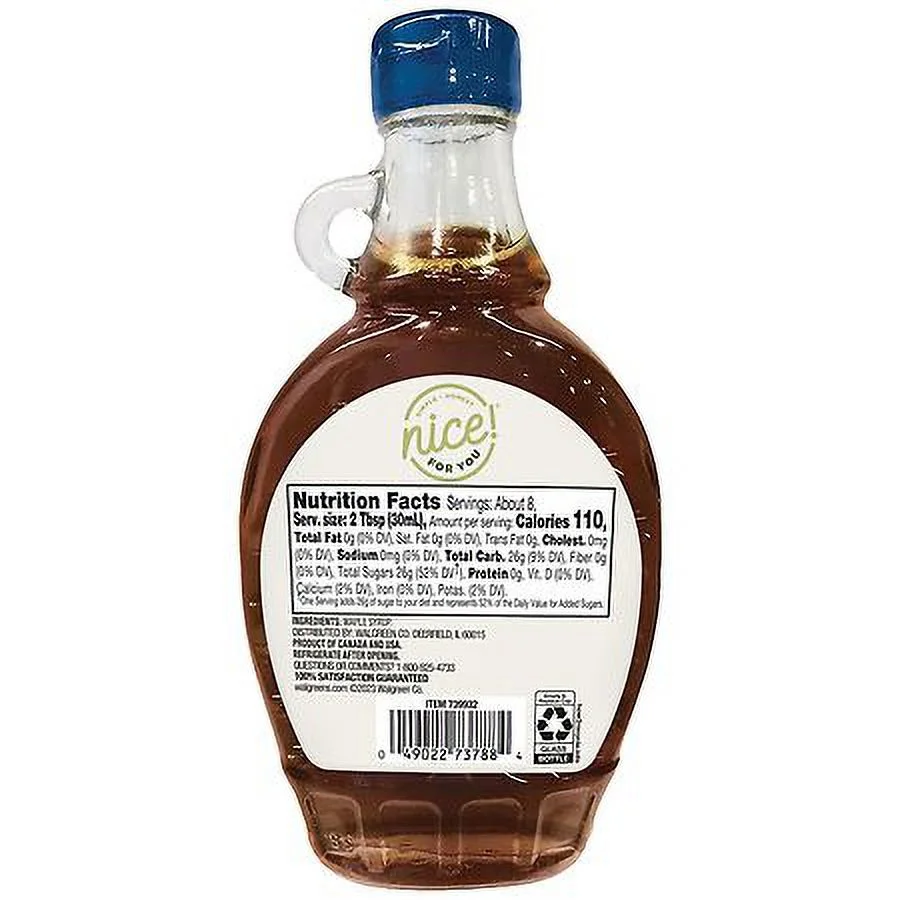 Nice! Premium 100% Pure Maple Syrup Grade A, Dark Amber8.0fl oz