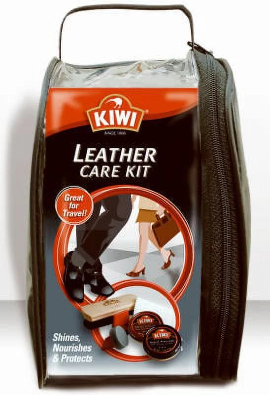 Kiwi Leather Care Kit Contains: 2 Tins Kiwi 1-1/8 OZ Paste Polish 1, Each