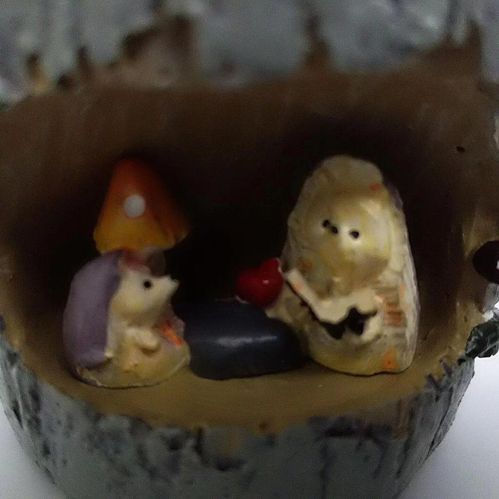 simhoa 6xCute Hedgehog Flower Sedum Succulent Pot Planter Bonsai Trough Box Plant Bed