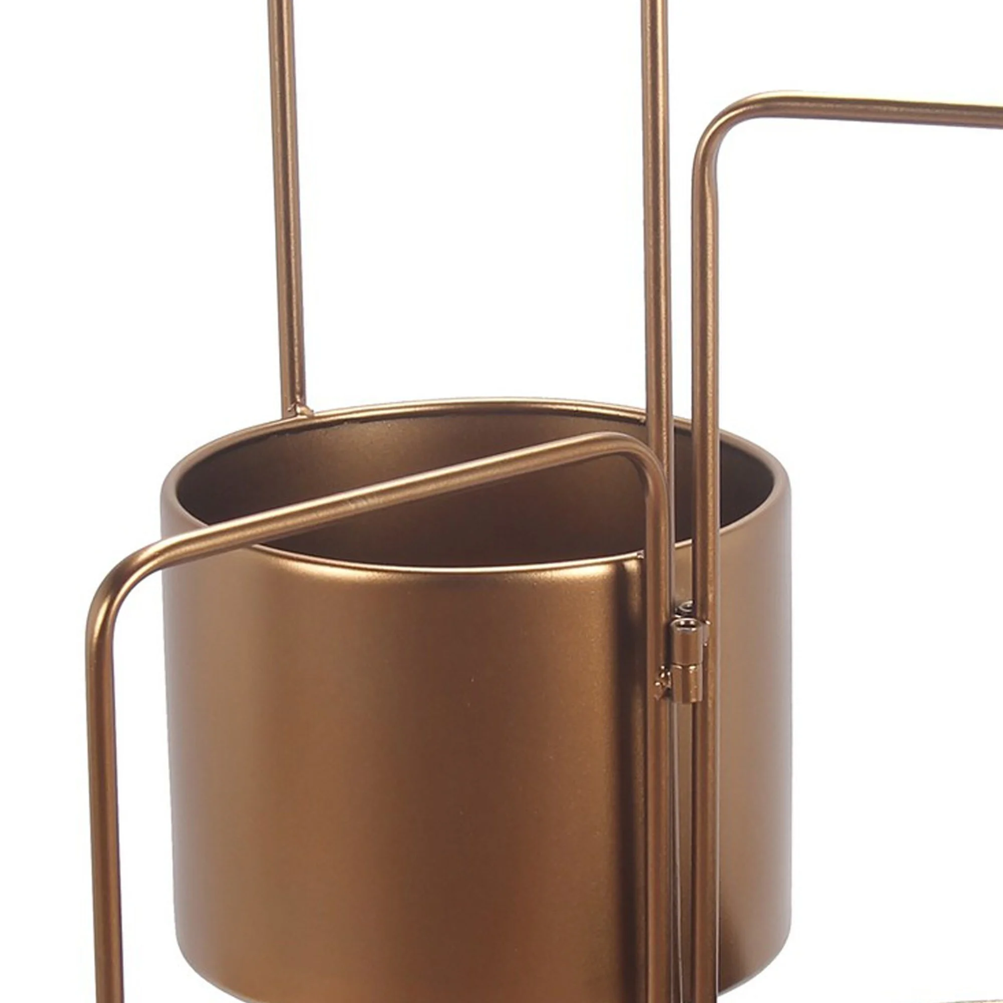 3 Way Metal Planter with Adjustable Hinges, Bronze