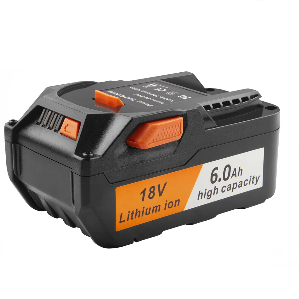 New for Ridgid R840085 6.0Ah Lithium Battery Work with Rigid 18Volt R840087 Electrical Tools