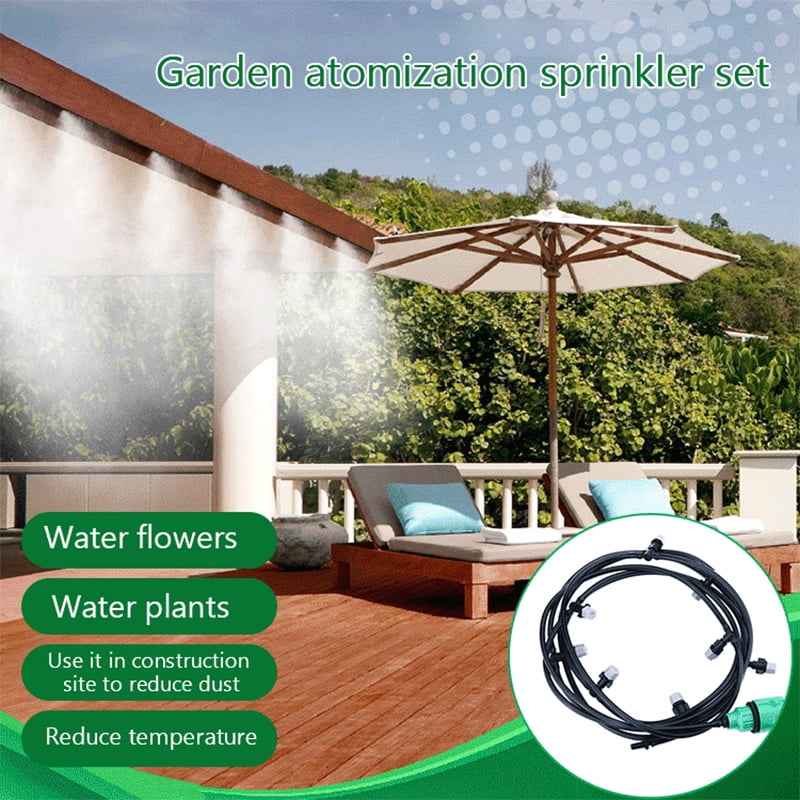 Terrace mister kit Cooling Sprinkler Set Terrace 10M Outdoor Garden Patio Greenhouse Plants Spray Hose Kit brumisateur terrasse