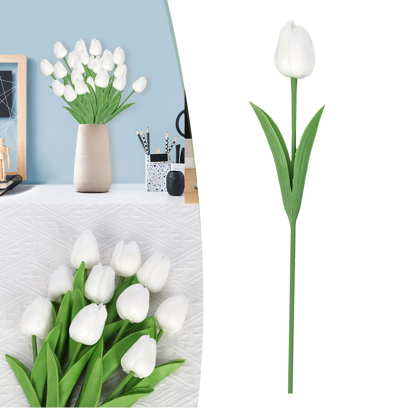 Yeetfub Artificial Flowers Silk Flowers 9Pcs Mini Simulation Flowers Artificial Flowers For Home Kitchen Decor Mother's Day Spring Easter Wedding Bouquet Decorations Floral Arrangements