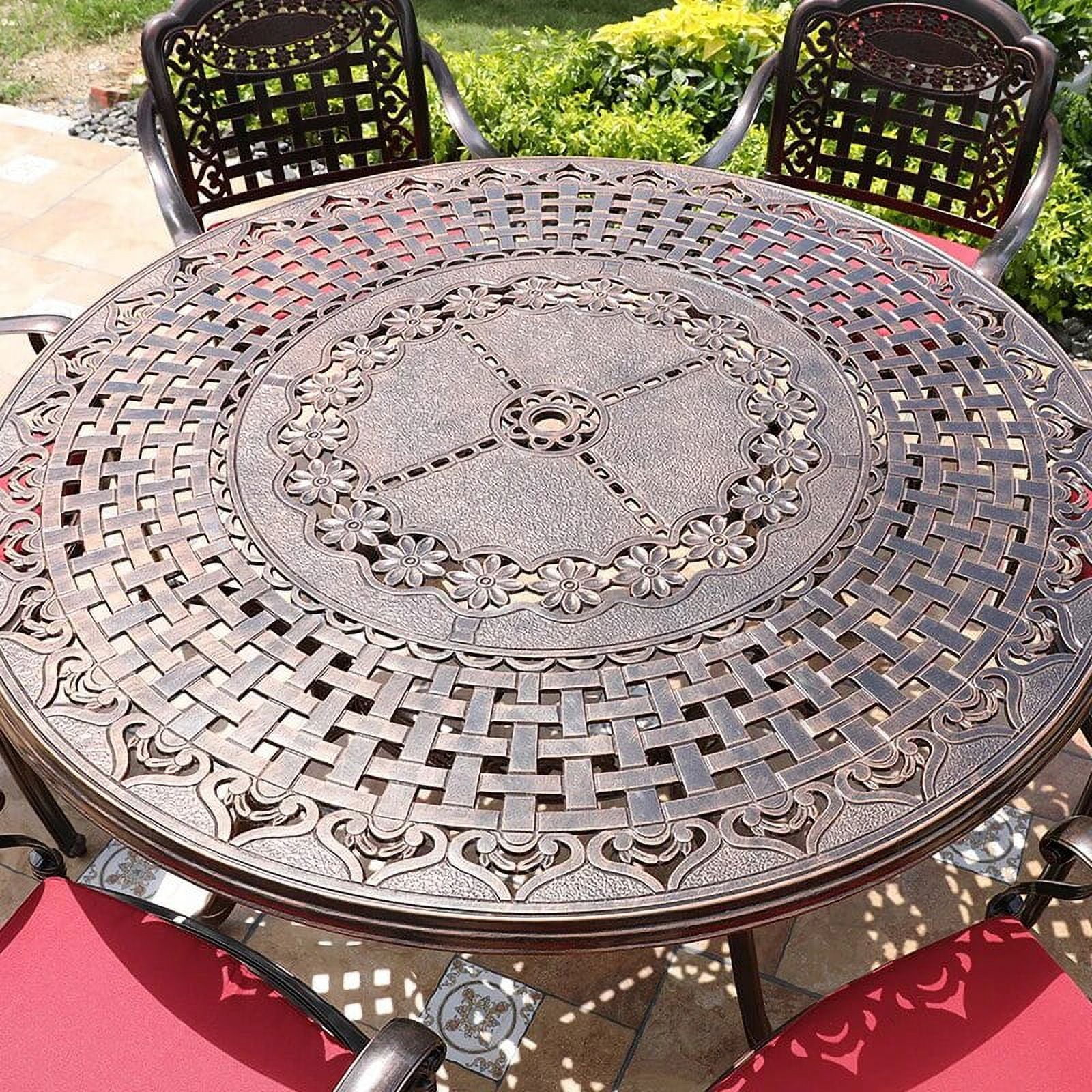 Set of 9-pieces cast aluminum dining sets Outdoor furniture garden table patio chair sets all-weather-anti-rust heavy durable