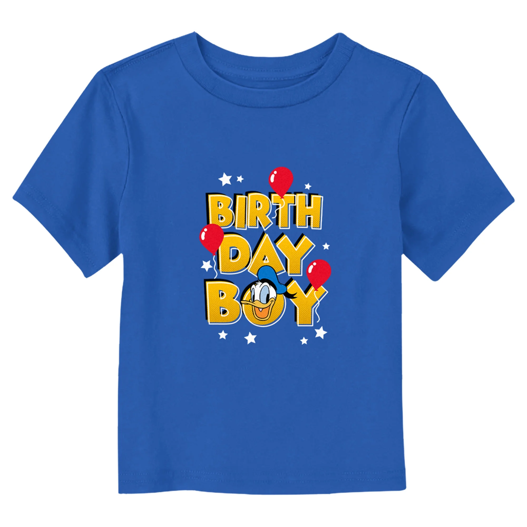Toddler's Mickey & Friends Donald Duck Birthday Boy  Graphic Tee Royal Blue 2T