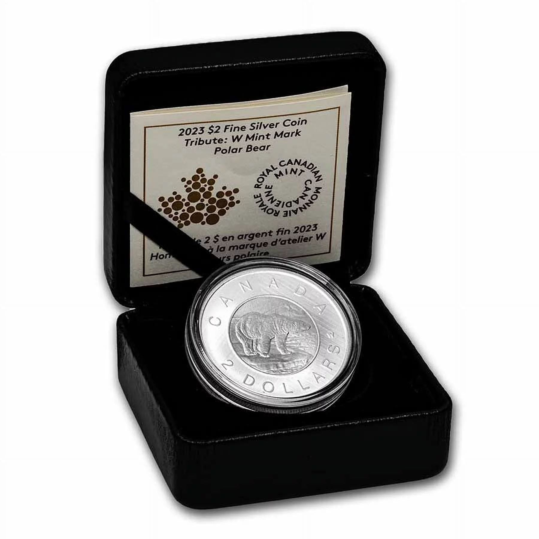 2023 Canada 1 oz Silver $2 Tribute: W Mint Mark Polar Bear
