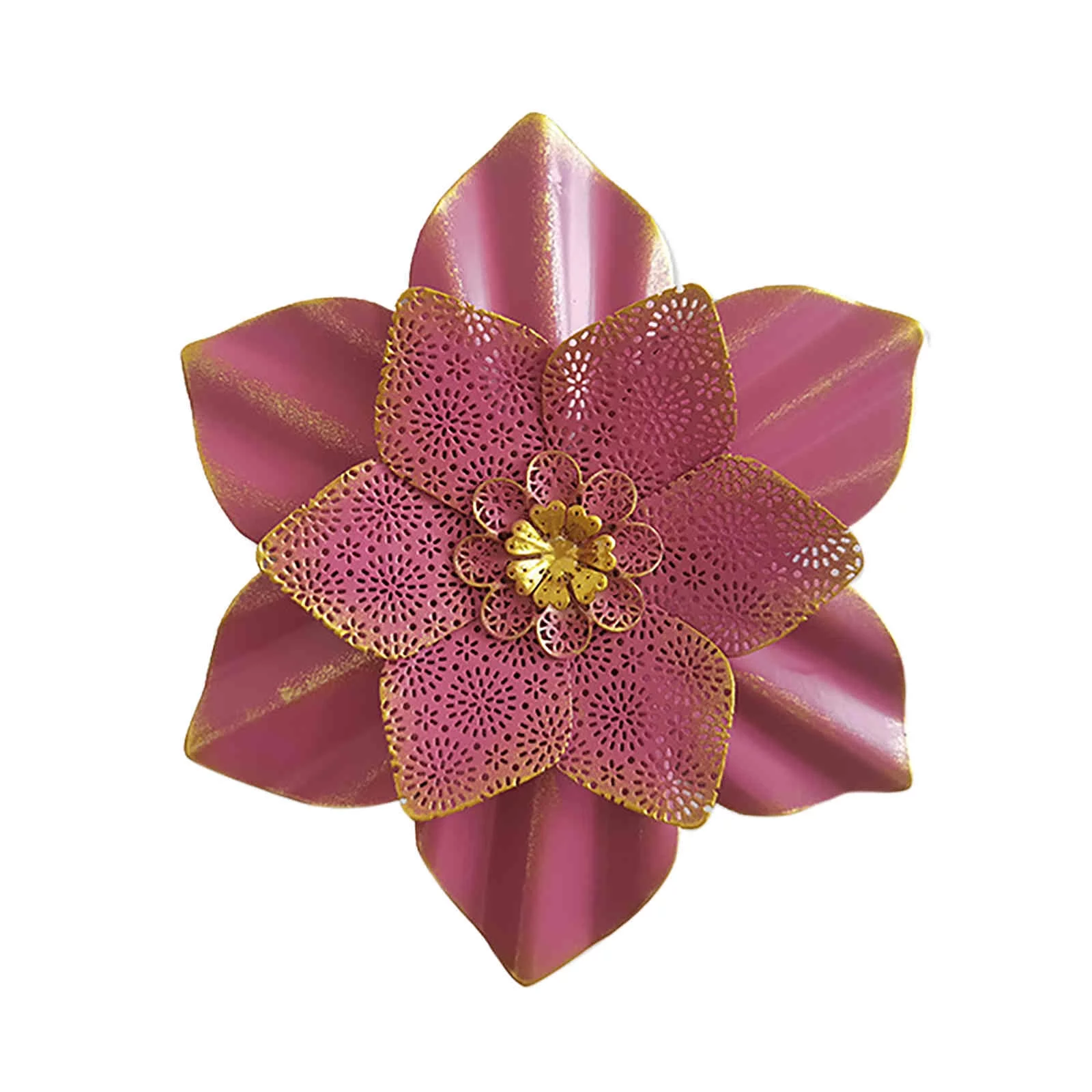 Yeetfub Artificial Flowers for Outdoors 1PC Creative Metal Simulation Flower Interior Wall Decoration for Wedding Home Faux Flowers Bulk Gift for Mothers Day