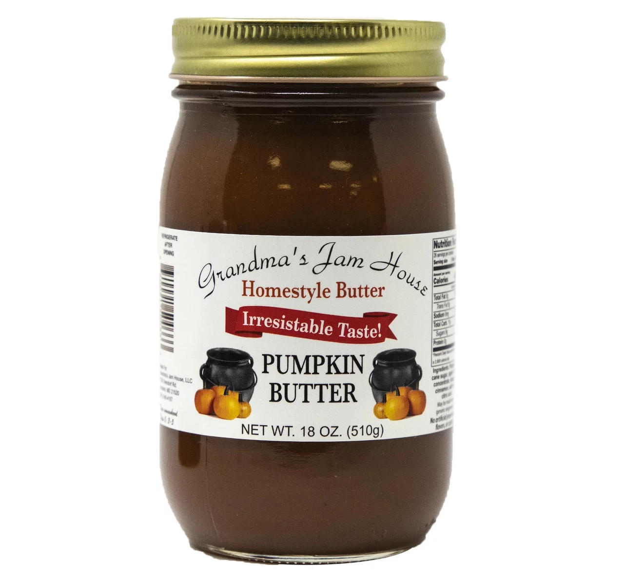 Grandma's Jam House Homestyle Pumpkin Butter, 2-Pack 18 oz. Jars