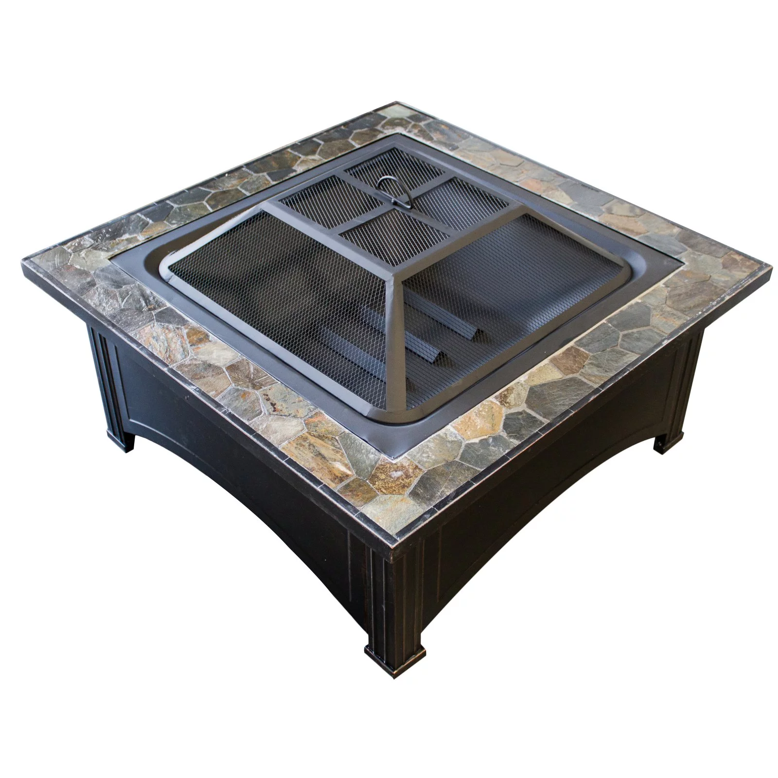 AZ Patio Heaters Steel Wood Burning Fire Pit Table