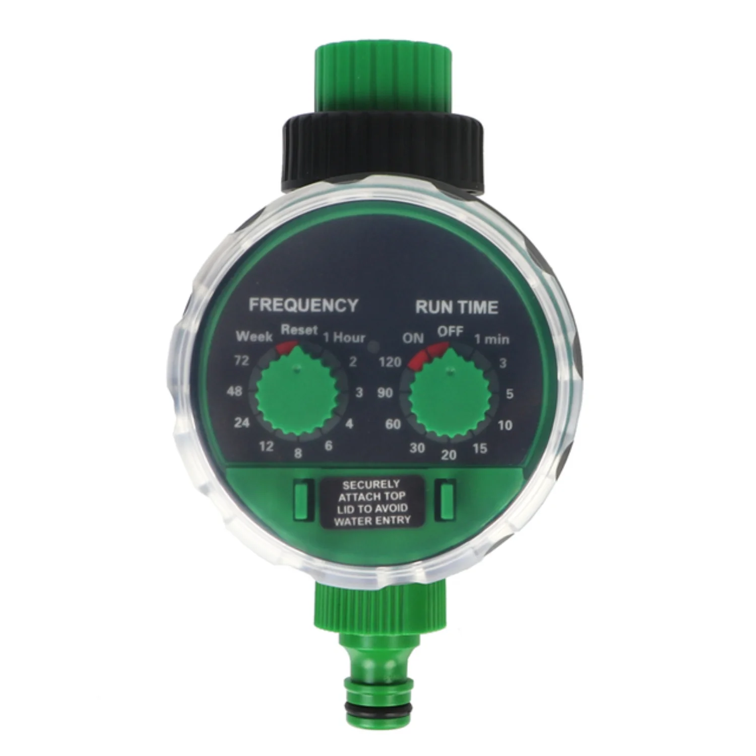 Drip Irrigation System Garden Automatic Irrigation Controller Battery Operated Electronic Water Timer Two Dial Ball Valve Green