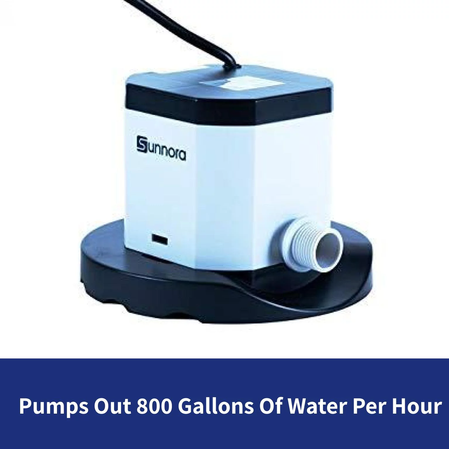 Sunnora Swimming Pool Cover Pump, 800 GPH Automatic