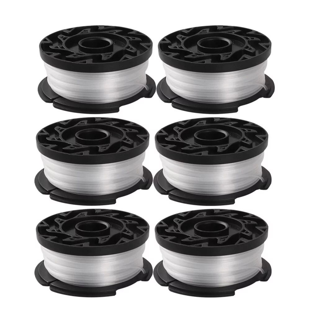 Gongxipen 6PCS Replacement String Trimmer Nylon Grass String Trimmer Mower Line Wire Replacement Spool Compatible for BLACK DECKER (Black)