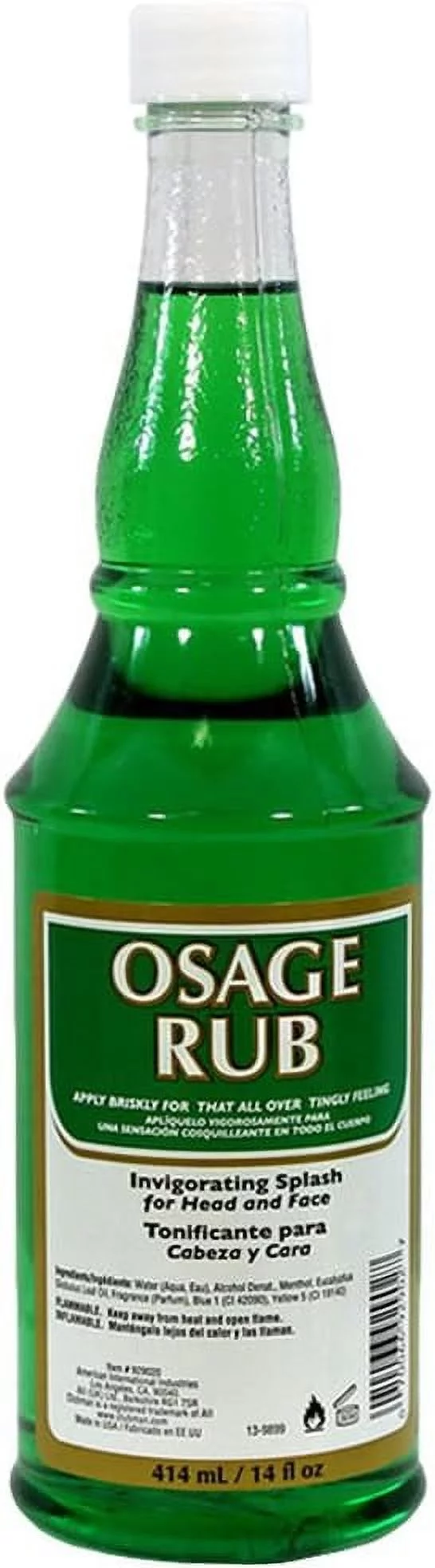 Osage Rub Invigorating Splash For Head And Face Astringents ( 14 Fl.Oz / 414 Ml)