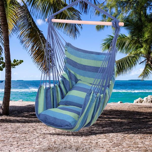 Hammock Chair Hanging Rope Swing - Max 250 Lbs