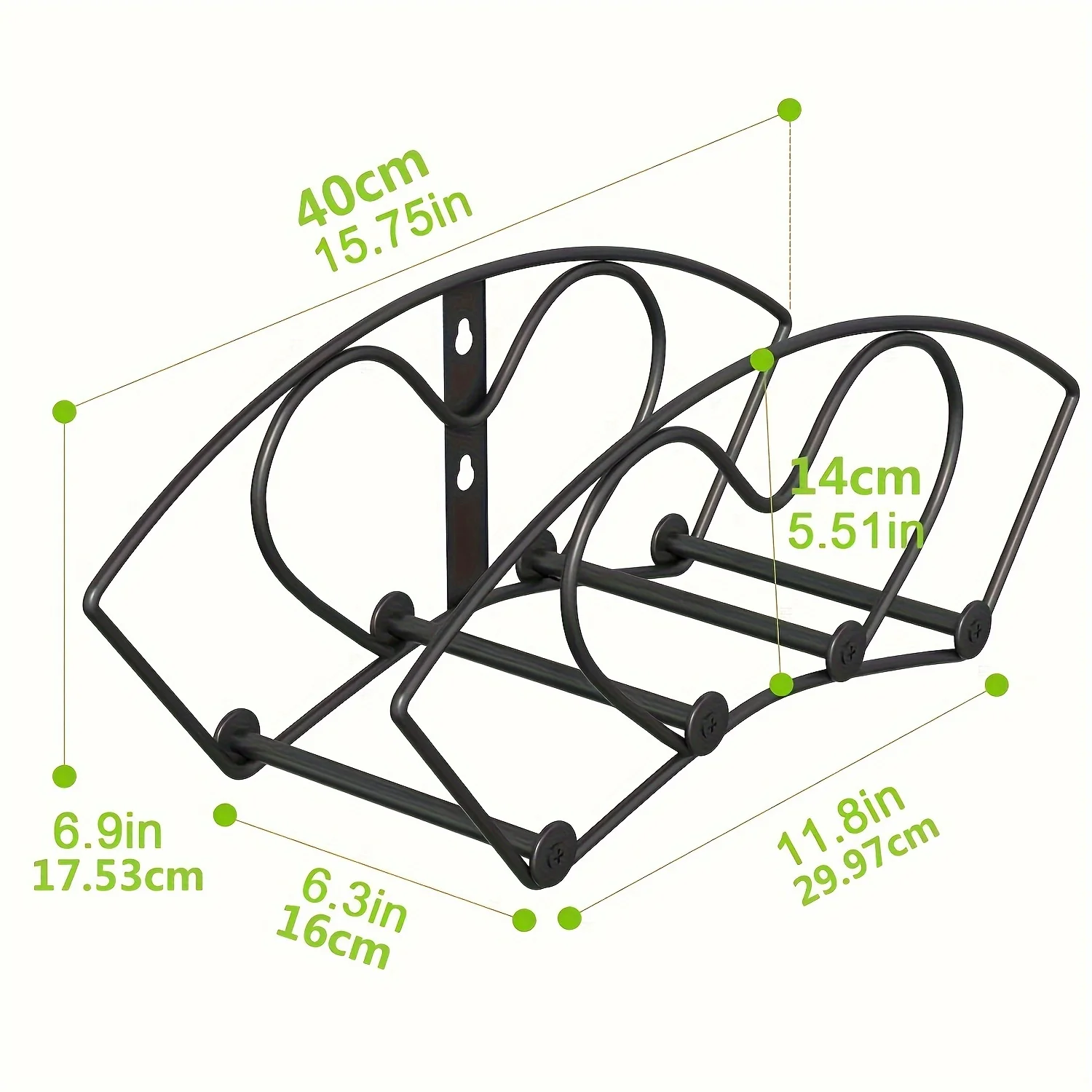 1 Pcs Hose Holder Wall Mount, Heavy Duty Garden Hose Holder, Solid Metal Hose Hanger Holds Up to 150ft, Decorative Water Hose Holder for Outside Yard, Garden Hose Storage Hose Reel, Black