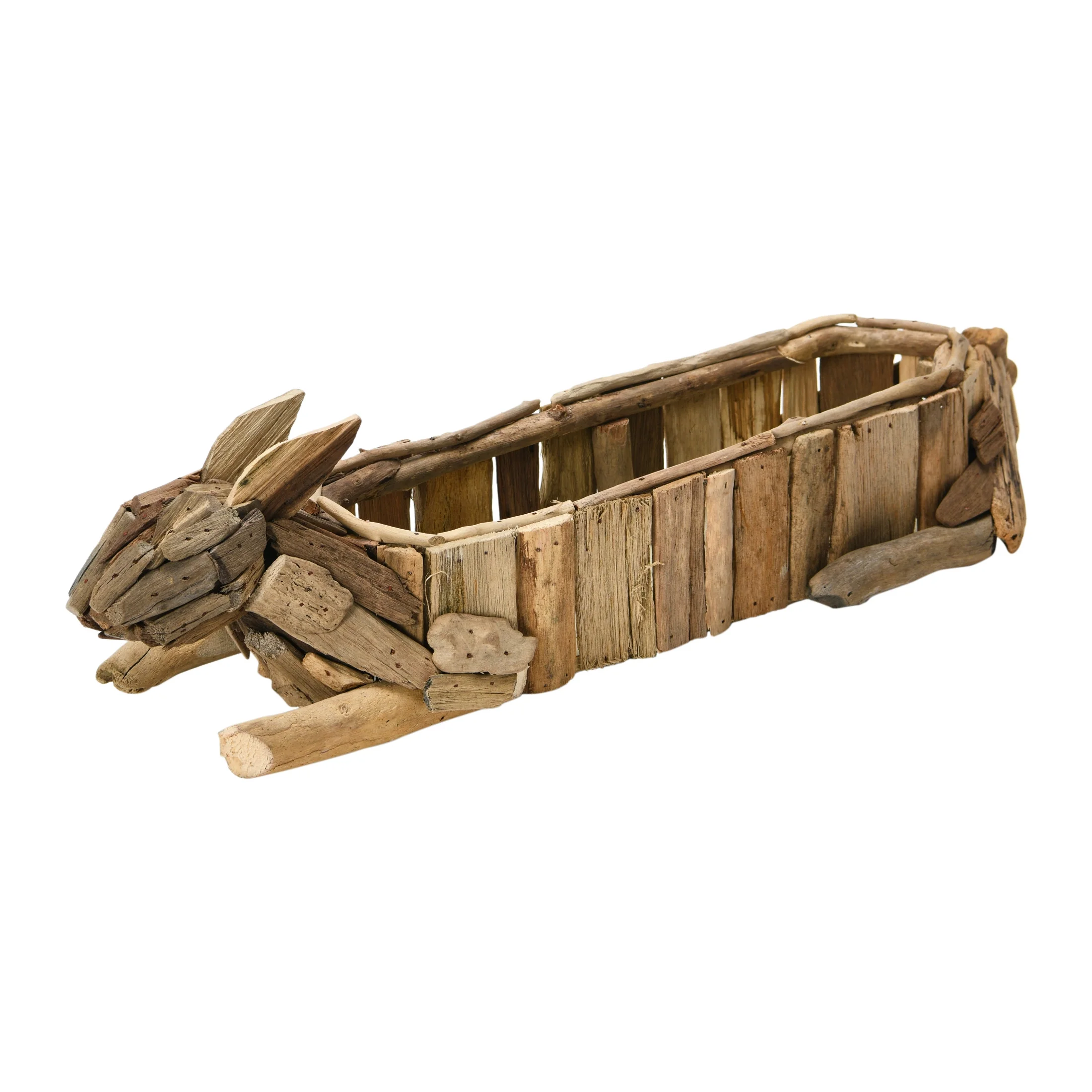 Creative Co-Op Driftwood Rabbit Planter