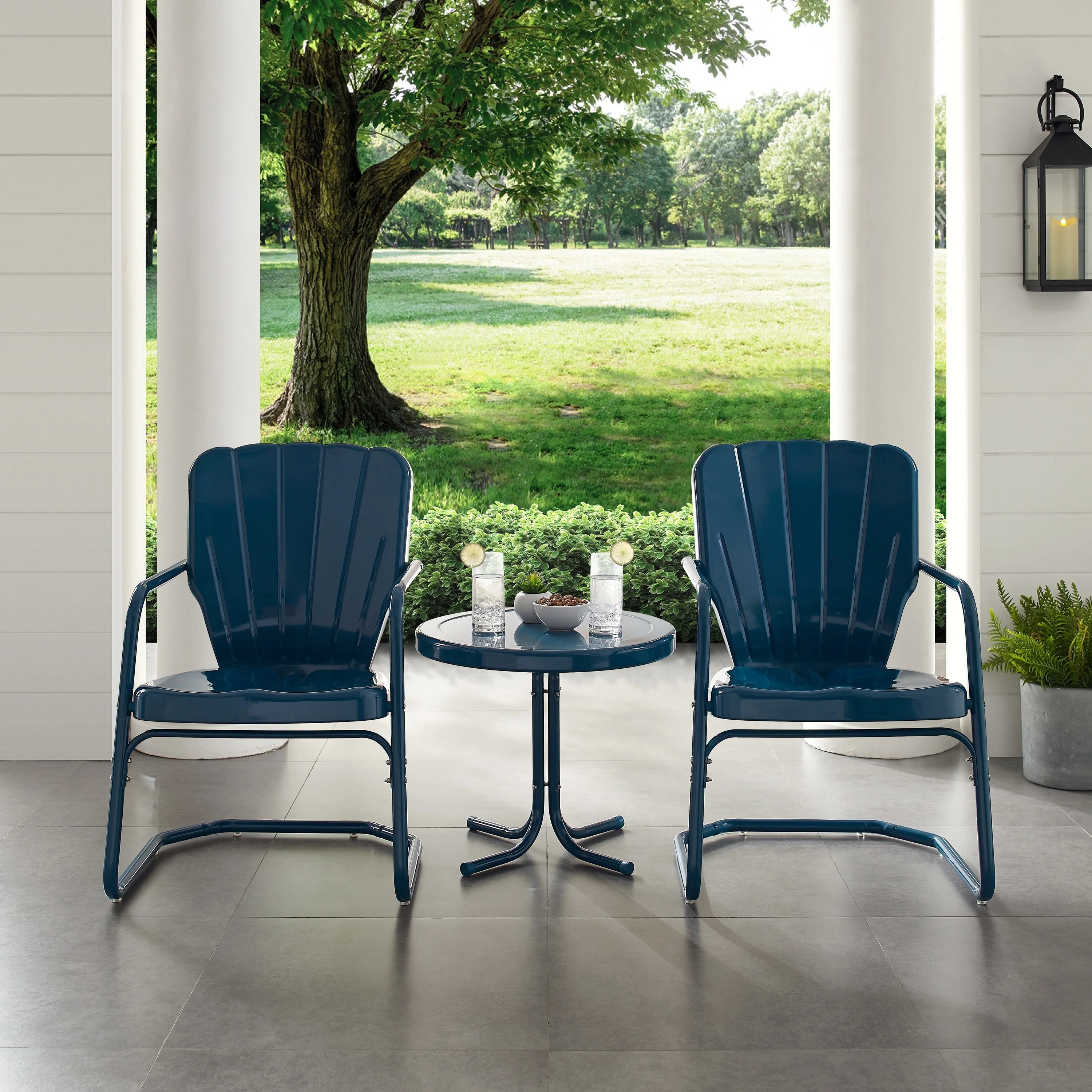 Crosley Furniture  Ridgeland 3 Piece Outdoor Metal Armchair Set