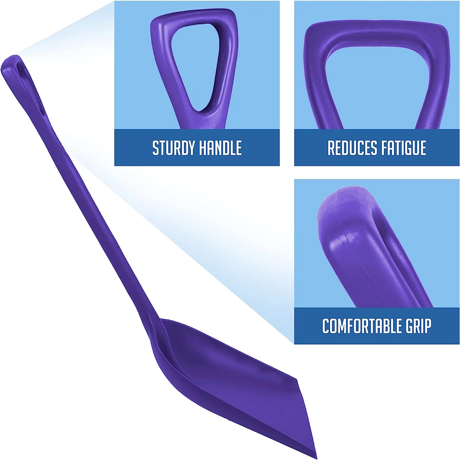 Remco Hygienic Shovel,42 1/2 in L,D Handle 69828