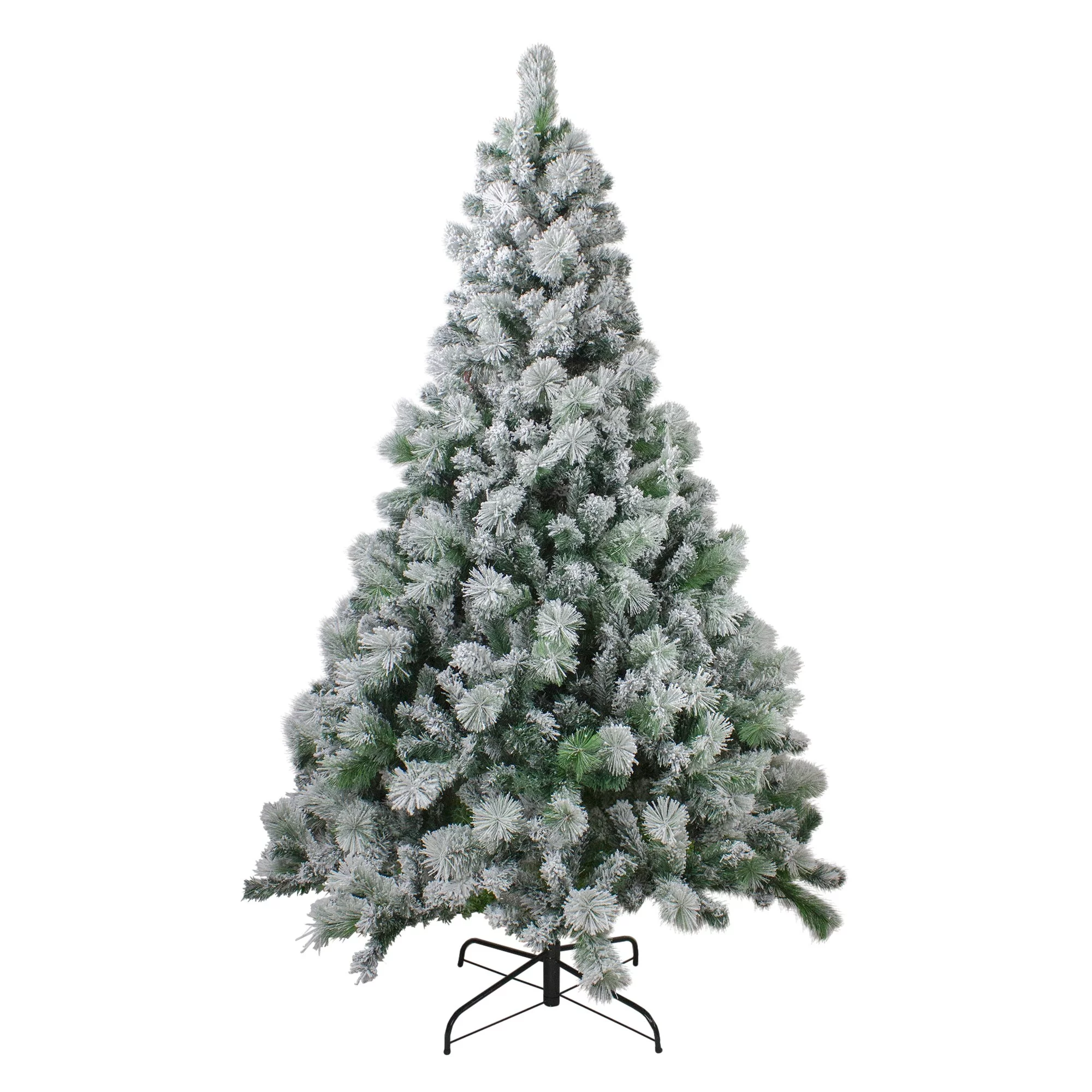 Flocked Somerset Spruce Artificial Christmas Tree - Unlit 7.5 Foot