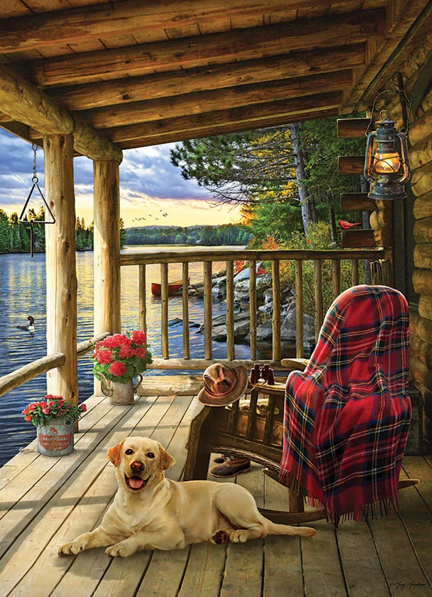 Cabin Porch, a 1000-piece Puzzle by Jack Pine
