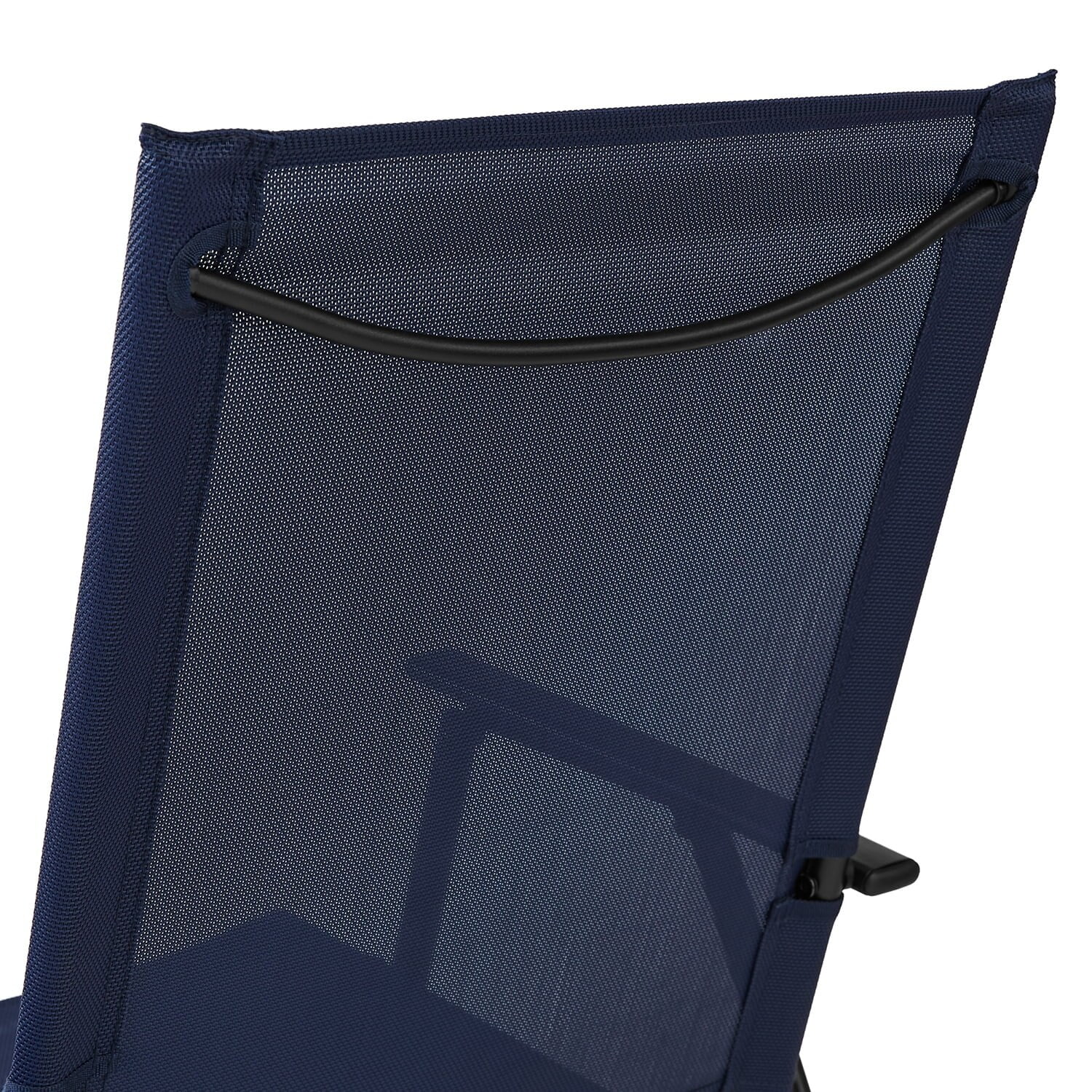 Square Set of 2 Outdoor Patio Steel Sling Folding Chair Blue