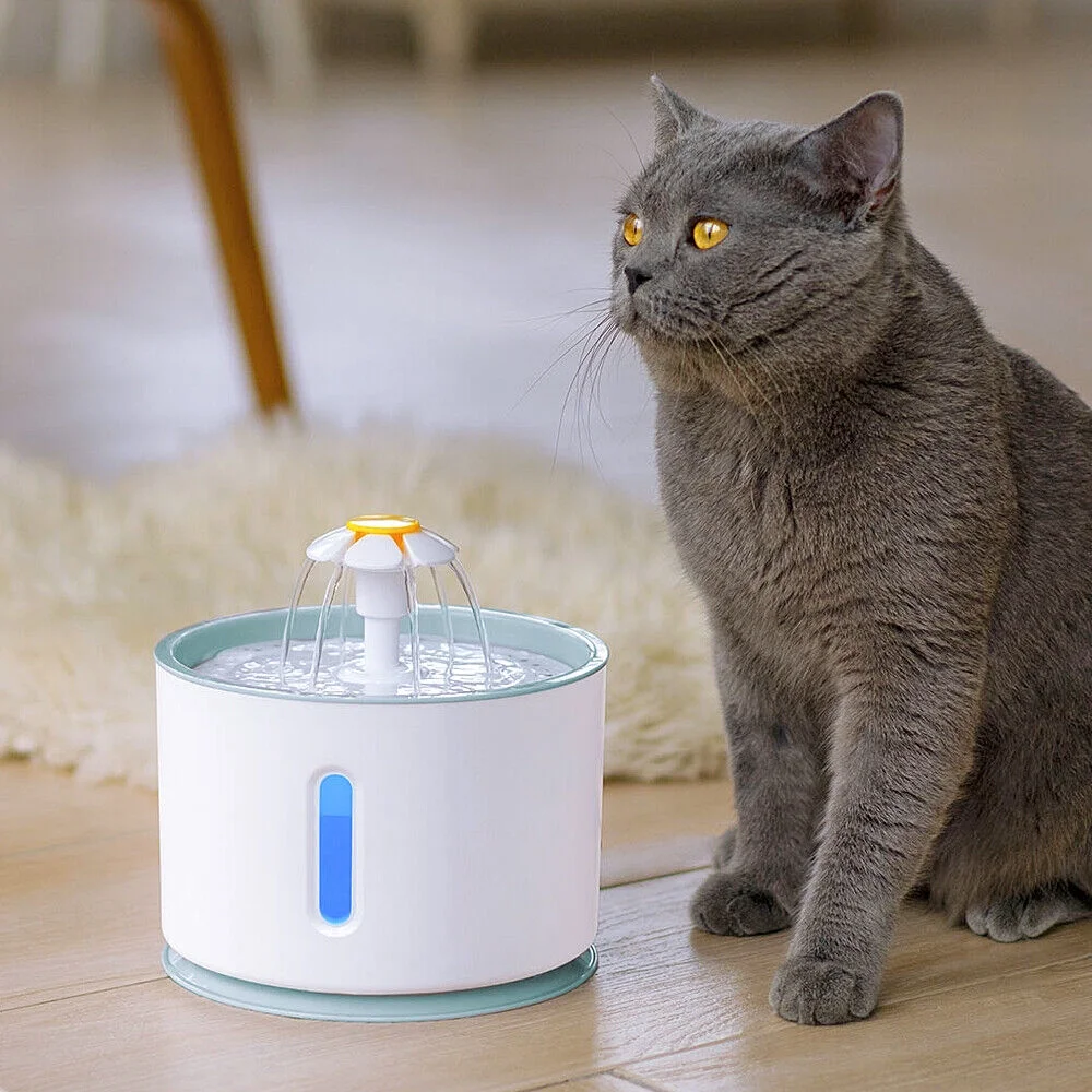 Automatic Dog Cat Water Fountain Drinking Dispenser Bowl Electric 2.4L Silent