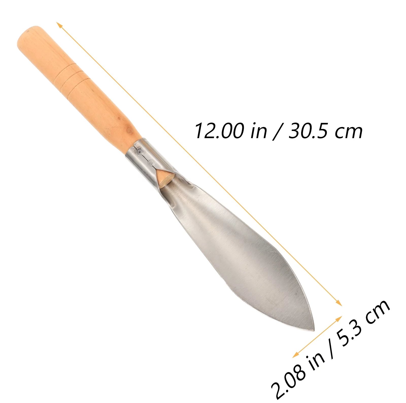Zonh 2pcs Wood Handle Stainless Steel Garden Trowels Heavy Duty Transplanter Trowel Garden Tools