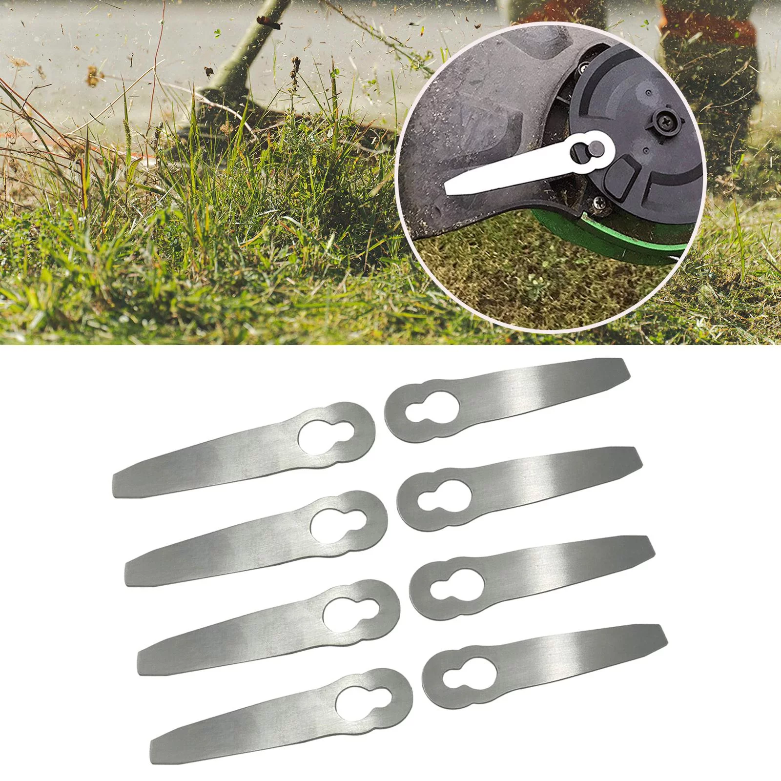 Lawn Mower Saw Blade, Lawn Mower Cutter , Eater Blade Replace 40080071000 Grass Trimmer Blade High Performance 8Pieces