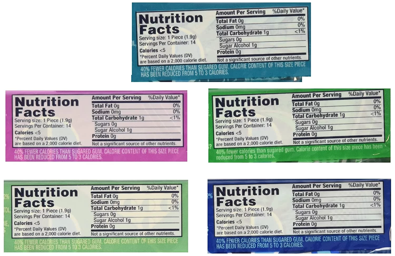 Orbit Sugar- Gum Variety Pack - 20 Pieces Total in 14 Individually Wrapped Packages