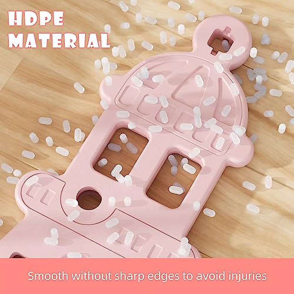 Glaf 5-in-1 Toddler Swing and Slide Set Baby Slide Indoor Playground Outdoor Playsets for Backyards with Basketball Hoop, Ball and Extra Long Slide Toddler Swing Set with Slide (Pink)