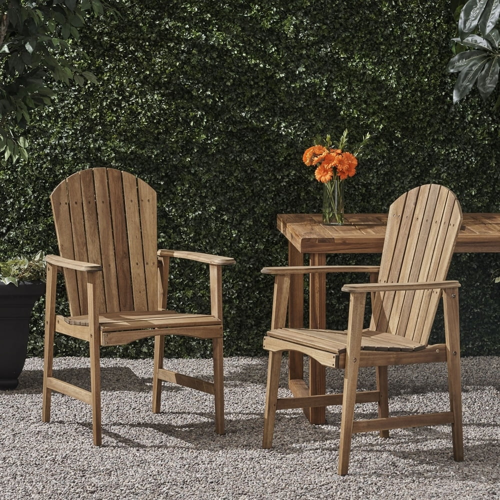 Christopher Knight Home  Malibu Acacia-wood Adirondack Outdoor Dining Chairs (Set of 2)