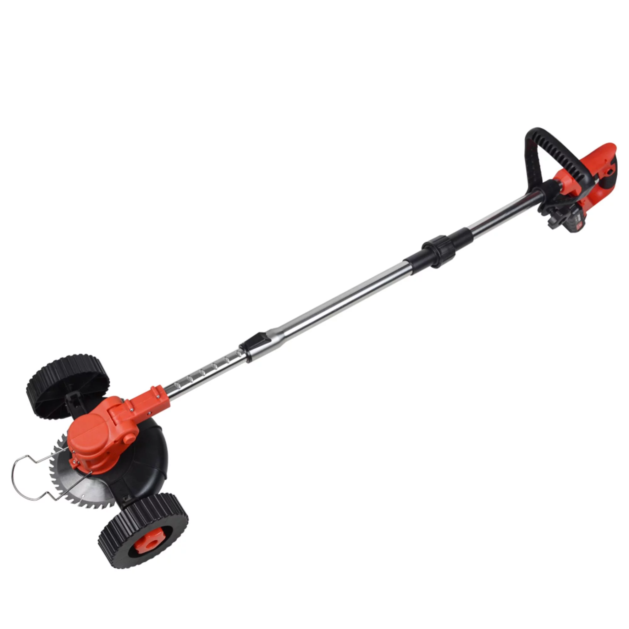 Effortlessly Maintain Your Lawn with our Portable Red 24V Electric Grass Trimmer and Edger - Perfect for Weed Cutting, Brush Clearing, and Lawn