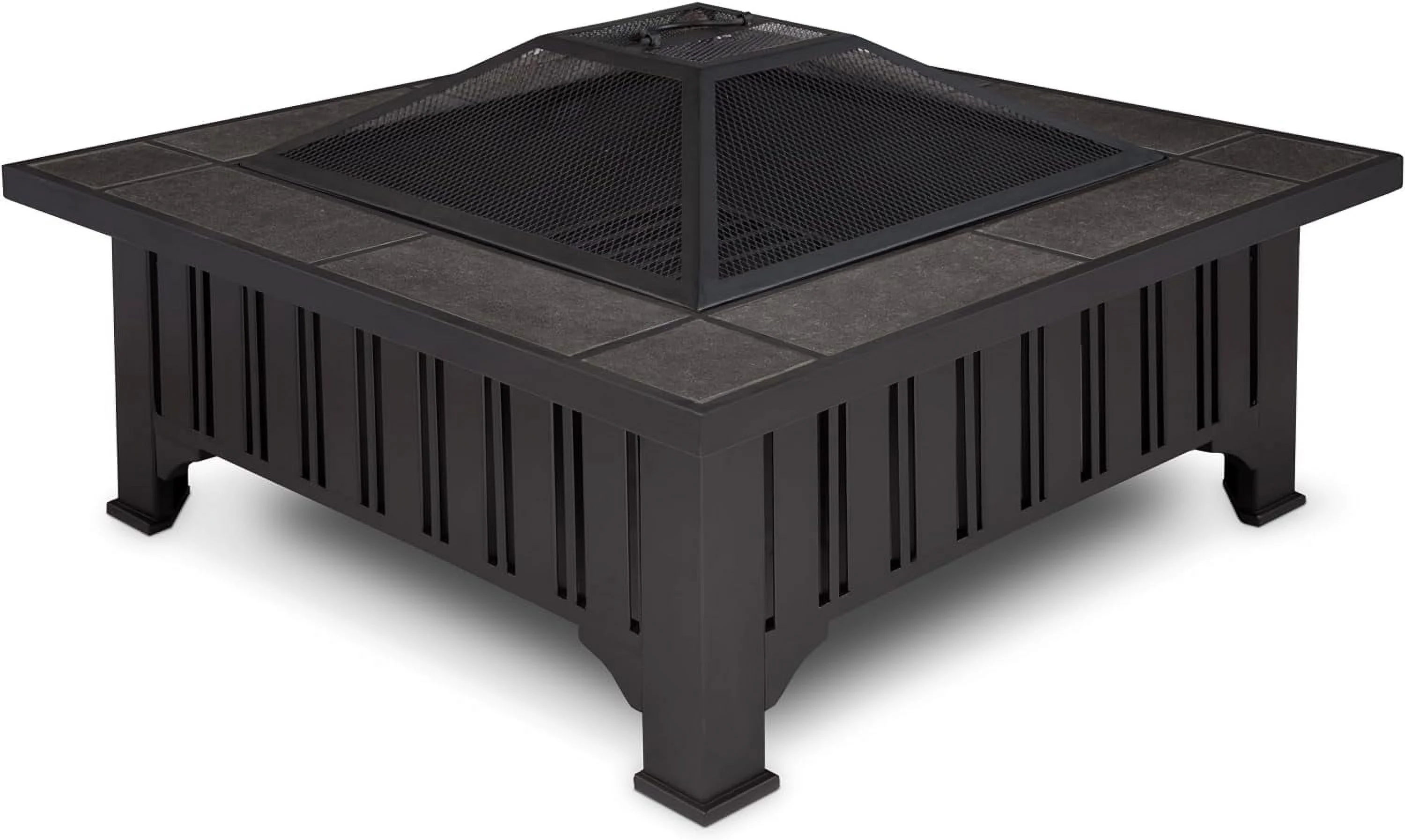 Lafayette Wood Burning - Freestanding  Portable, Includes Screen, Log  Storage Cover