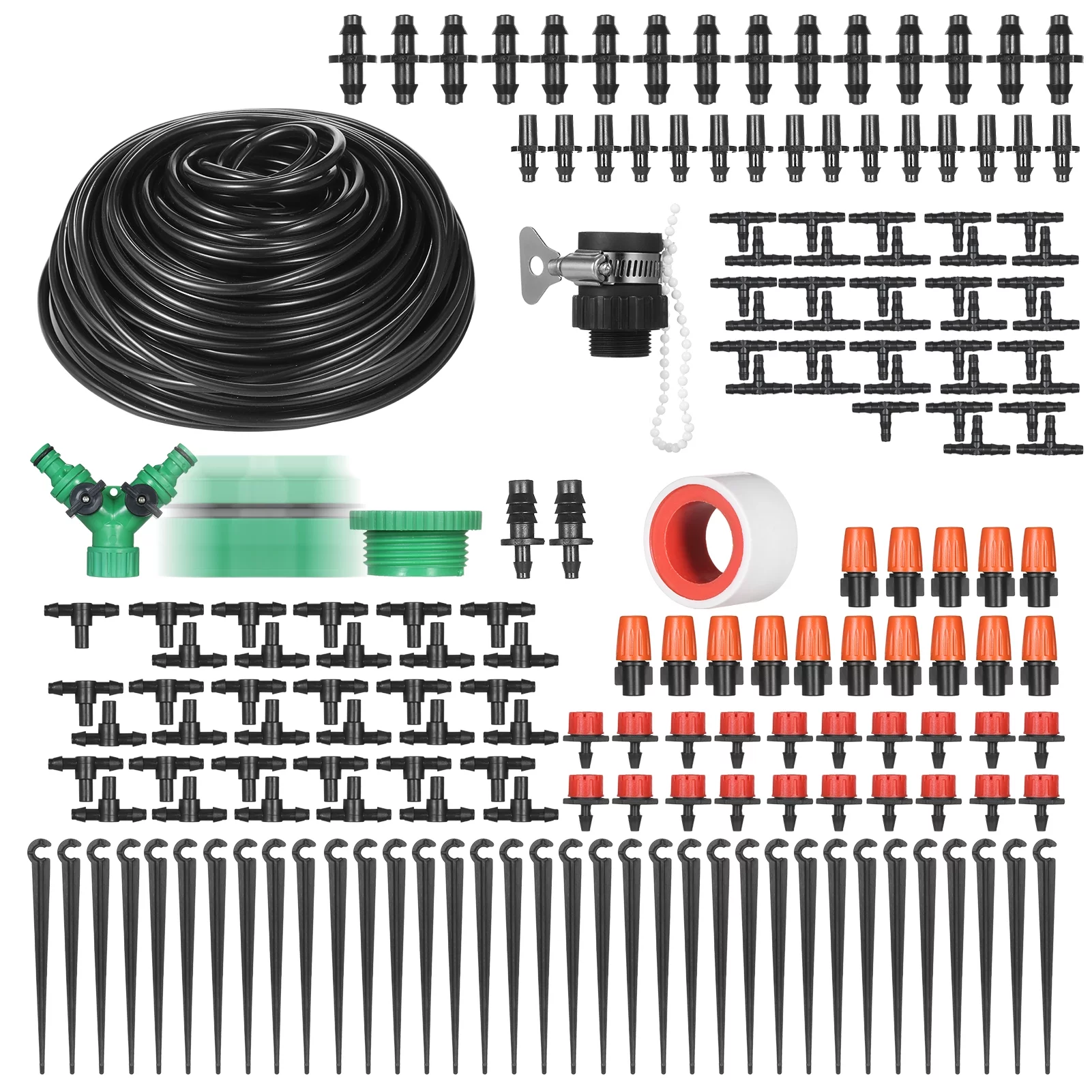 Irrigation Kit,Diy With Nozzles Kit Diy With Plant Drip Kit Meters Lawn Patio 40 Meters Lawn Drippers 40 Meters Nozzles Misters Drippers Qisuo Buzhi Kit Pl Drip Rookin Nozzles S Drippers