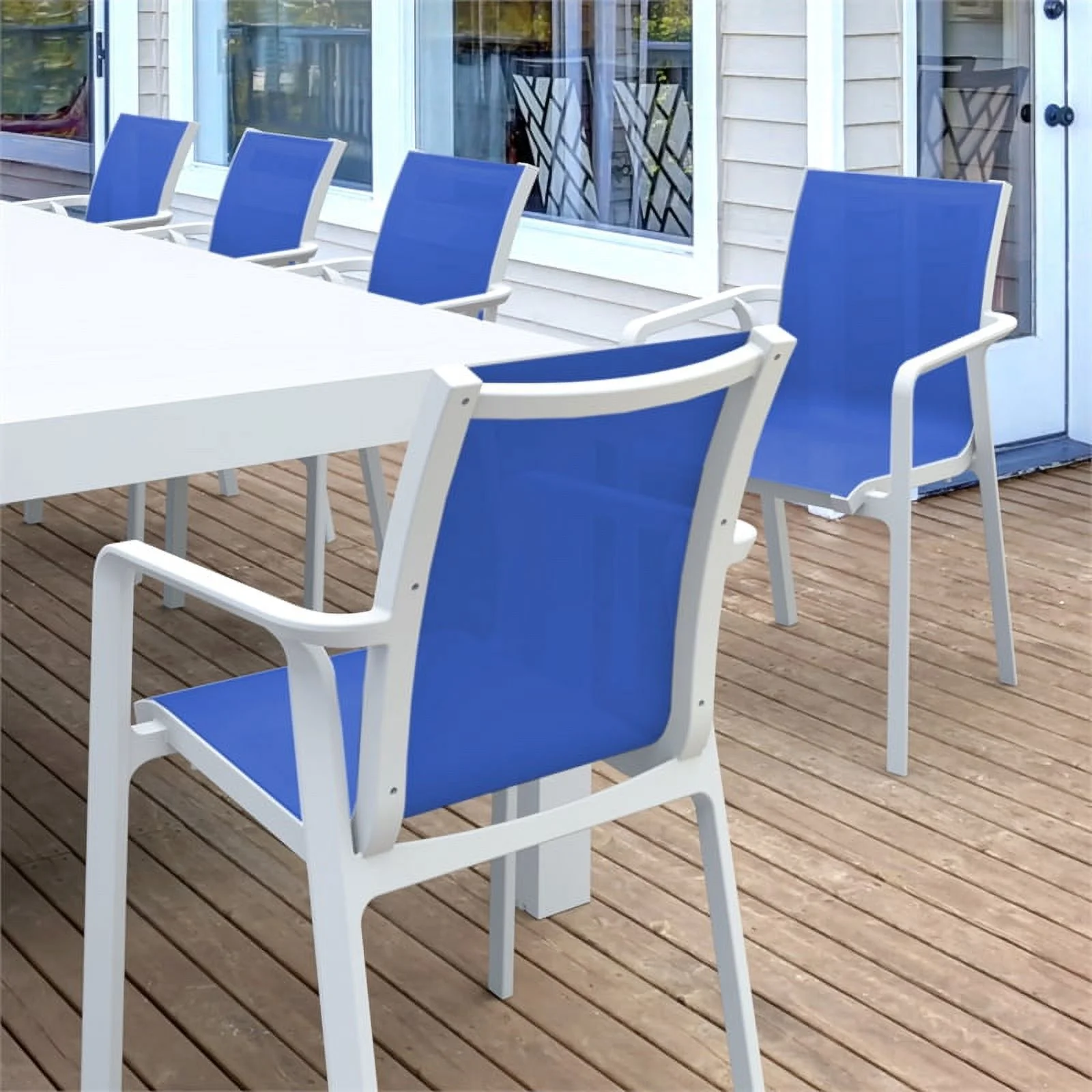 Compamia Pacific 5 Piece Dining set with Extension Table and Sling Arm Chairs